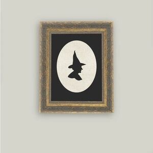 5x7 WITCH SILHOUETTE FRAMED WALL ART
